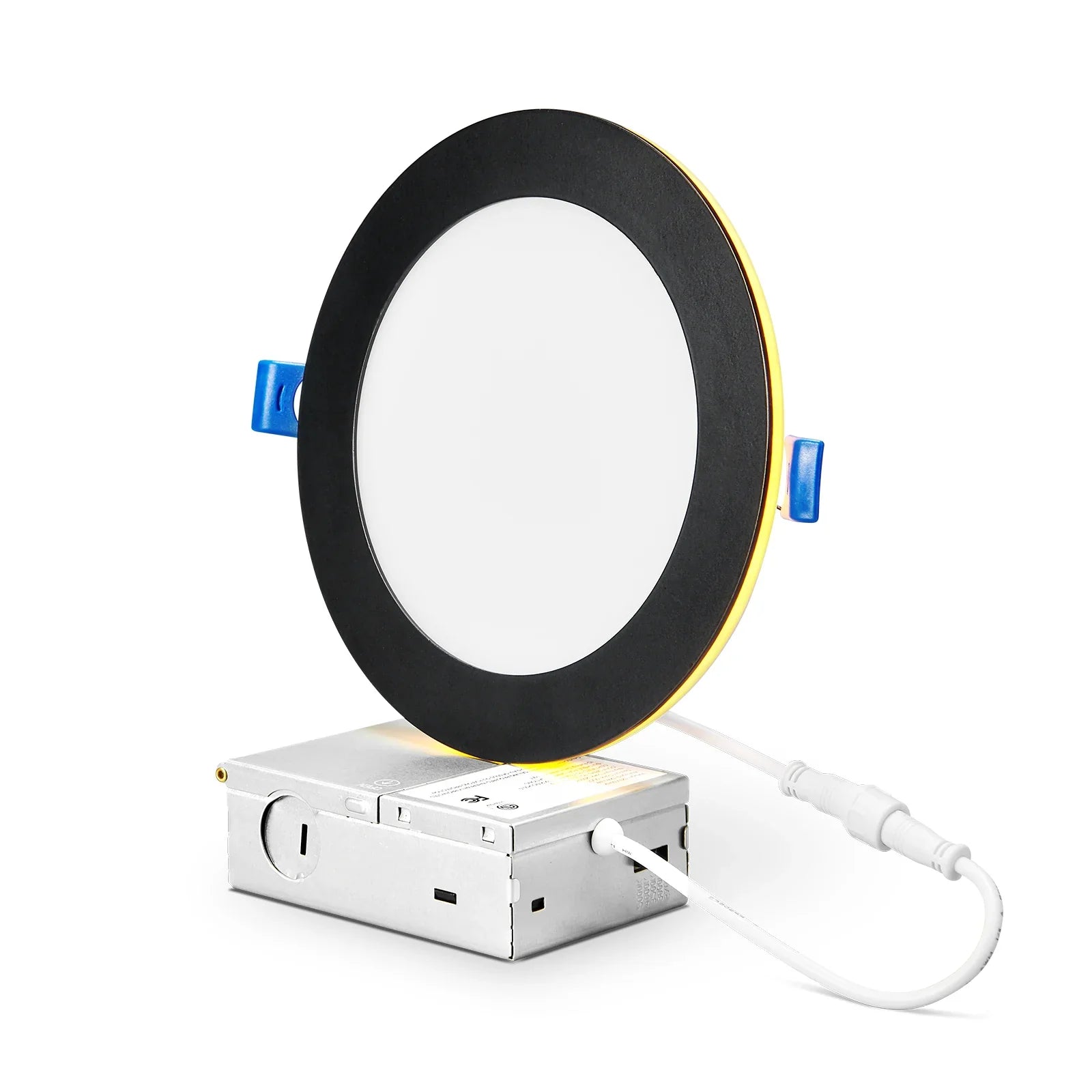 6 Inch Black LED Recessed Light with Night Light, 2 Pack | Wholesale, image size:1600x1600