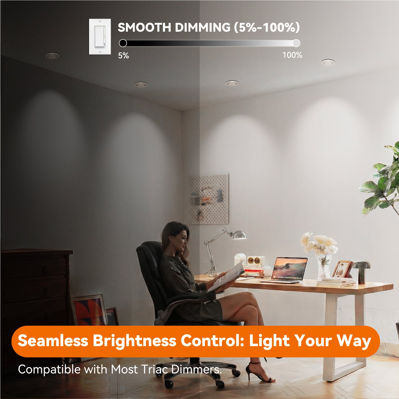 6/12pack CycevSun White 3 Inch Recessed LED Lights, Anti-Glare COB Canless Ceiling Spotlight, 5CCT Selectable 2700K-6000K, 130LM/W, 12W, RA95 Small Exterior Soffit, Dimmable, ETL, IP44 Damp Rated
