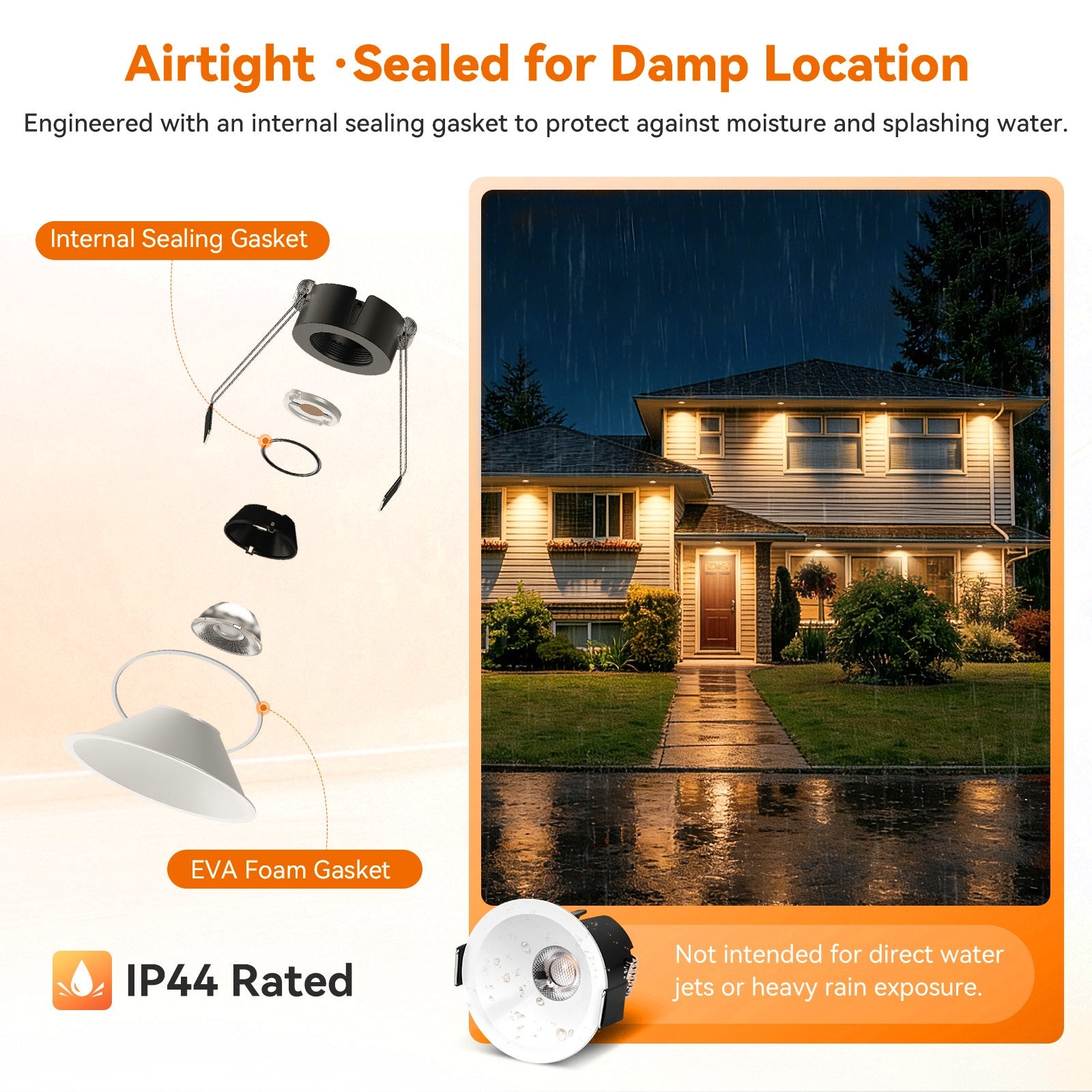 6/12pack CycevSun 2 Inch Oil Rubbed White Recessed Light, Anti-Glare COB Canless Ceiling Spotlight, 5CCT Selectable, 130LM/W, RA95 Small Outdoor Soffit Lights, 8W, Dimmable, ETL, IP44 Damp Rated