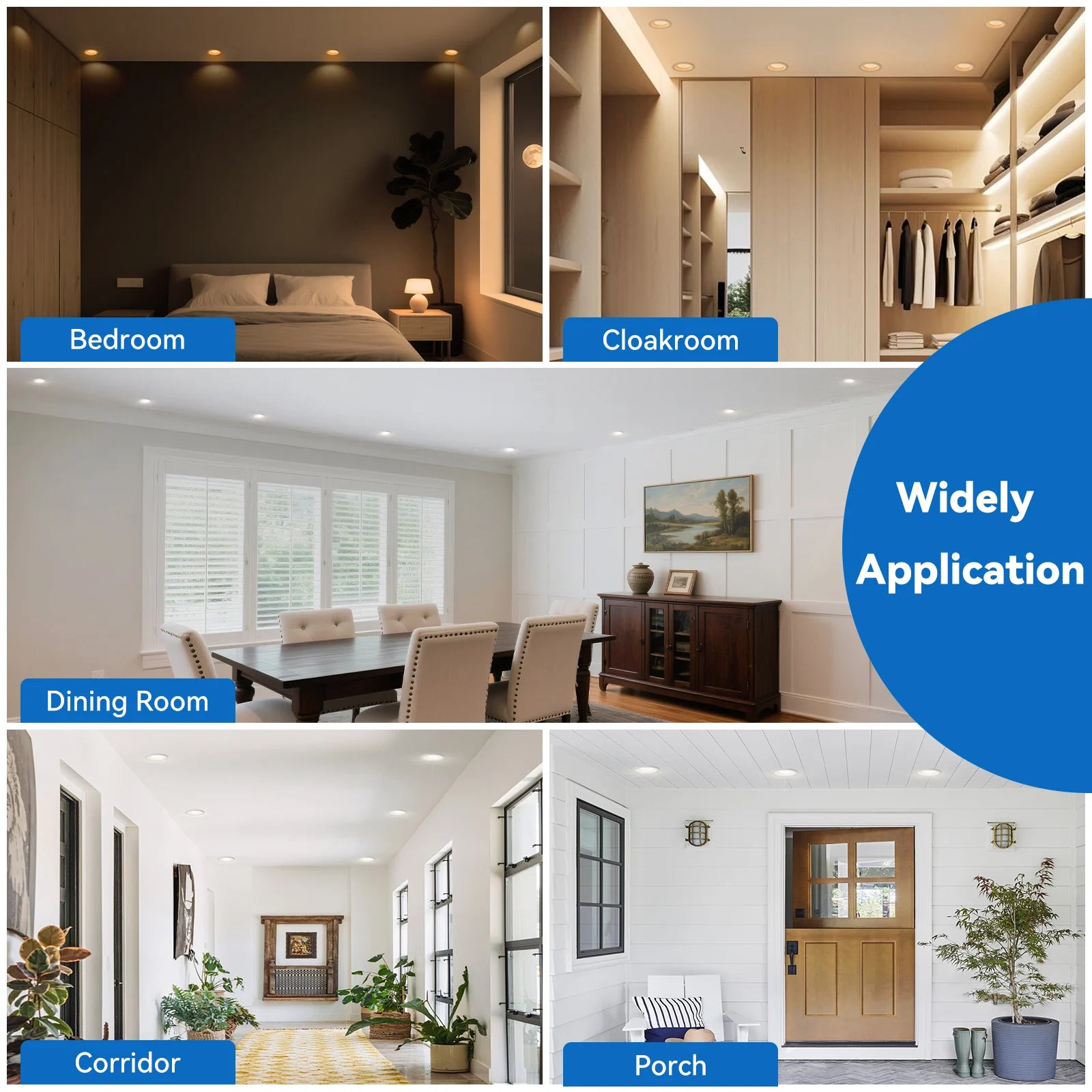 CycevSun 3 Inch Recessed LED Lights, Switchable Night Light & Main Light, White, 2-Pack