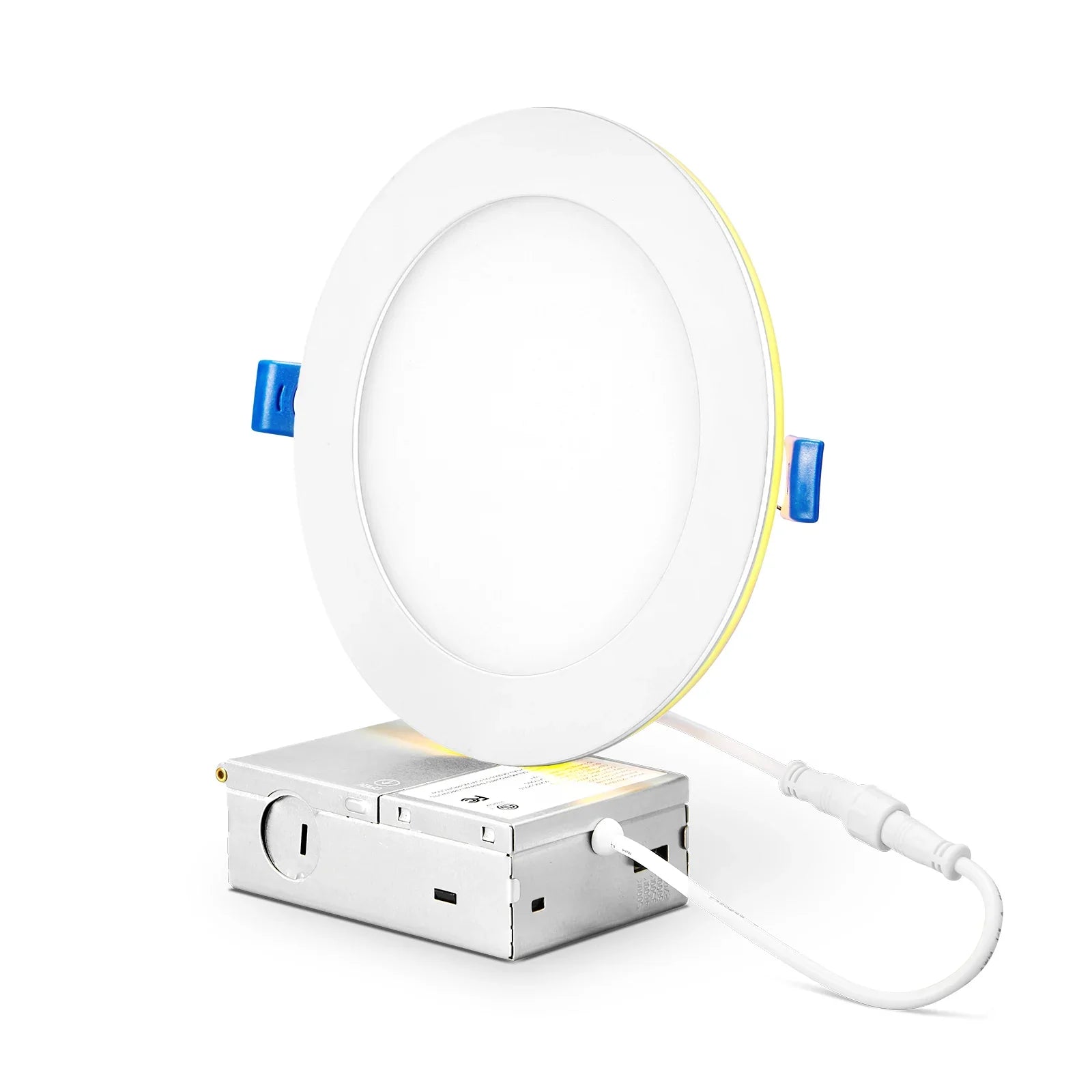 CycevSun 6 Inch Recessed LED Light with Night Light, White