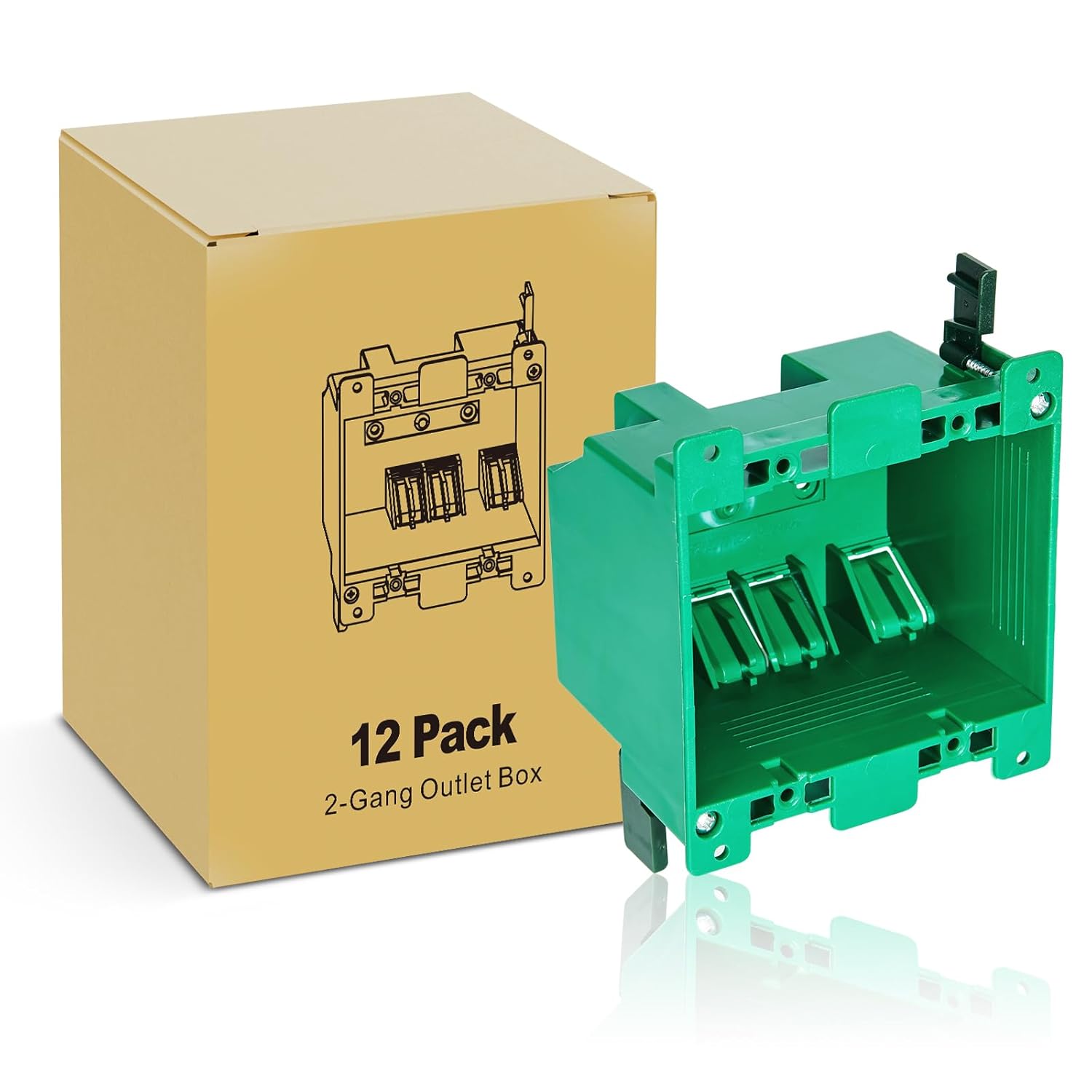 CycevSun 2 Gang Old Work Outet Electrical Box, 6 Pack