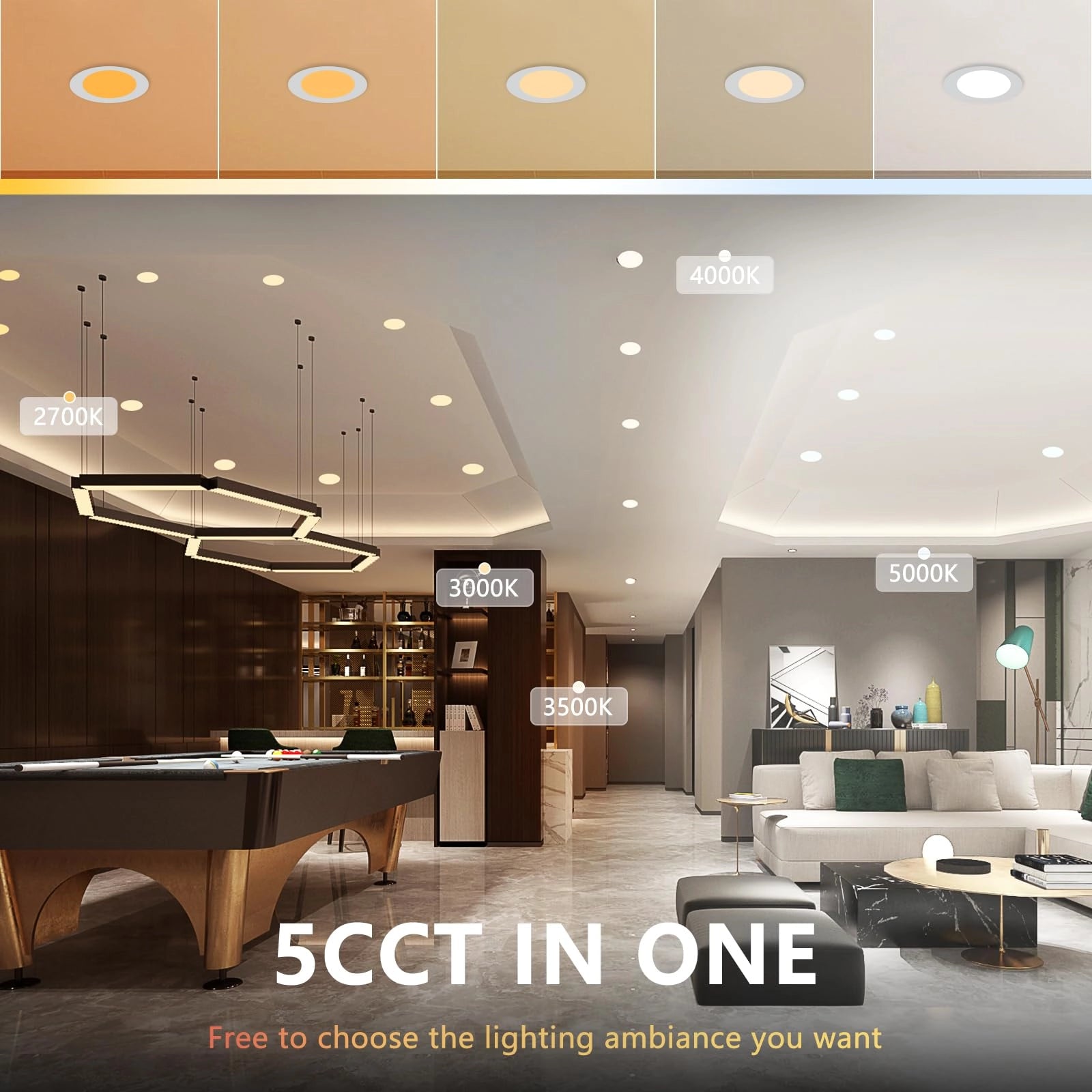 5cct LED recessed light