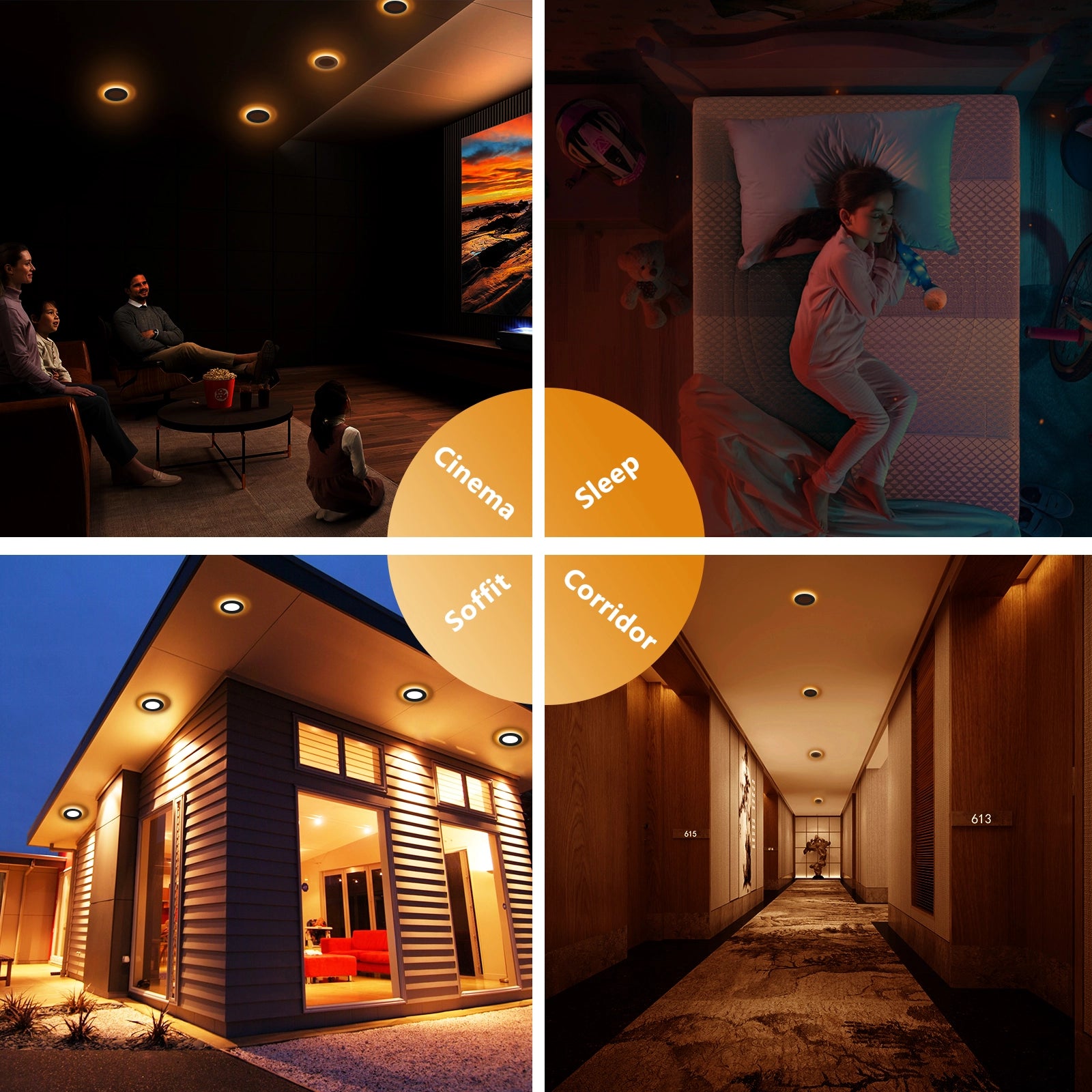 dual mode led recessed light with night light
