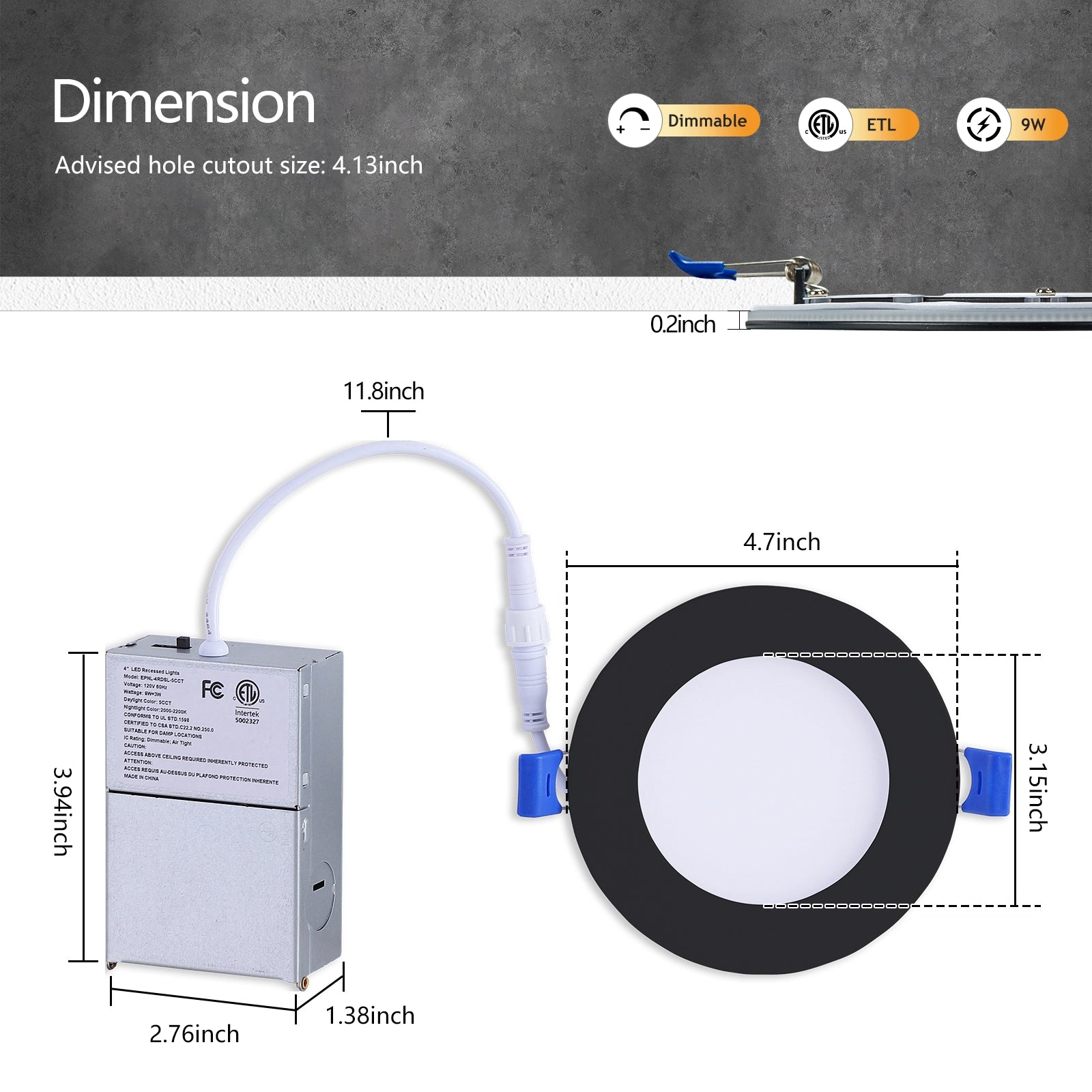 led canless recessed lighting diagram